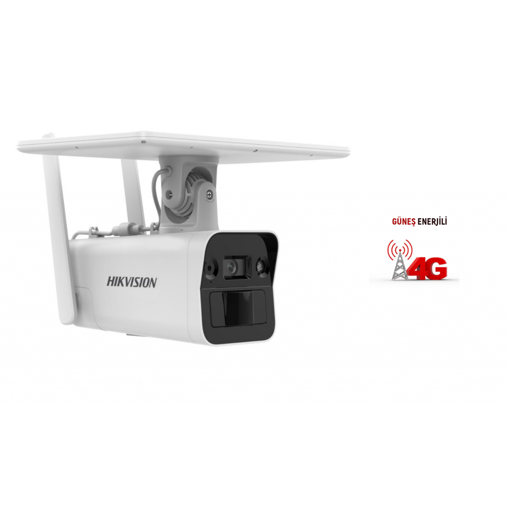 HIKVISION DS-2XS2T41G1-ID/4G, 4Mpix,  4mm,   30Mt Gece Görüşü, Dahili Mikrofon, 4G, Solar  IP Kamera