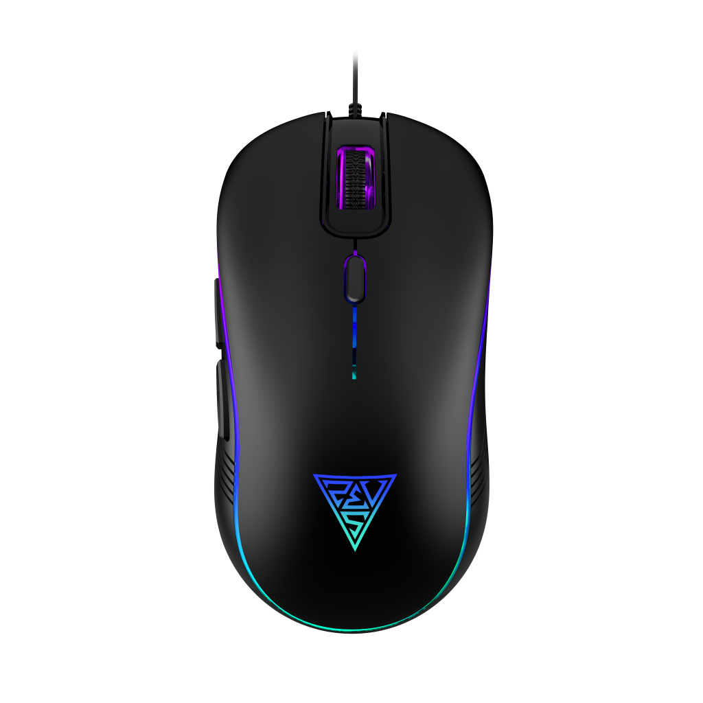 GAMDIAS AURA GS3, Çok Renkli Aydınlatma,  USB Kablolu, 6 Programlanabilir Buton, Gaming Mouse, 3.600 DPI, Siyah