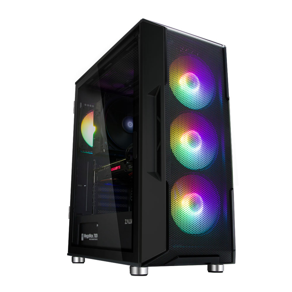 ZALMAN I3 NEO BLACK, MegaMax, 700W 80+, Mesh Panel, Tempered Glass, 4x120mm RGB Fan, ATX GAMING KASA
