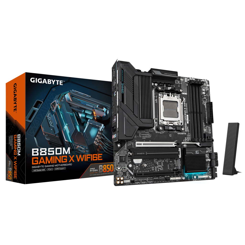 GIGABYTE B850M GAMING X WF6E, Rev.1.0, 4xDDR5, 2xM.2, 2DP, HDMI, Type-C, Wi-Fi6E, Bluetooth 5.3, AM5 Soket GAMING Anakart
