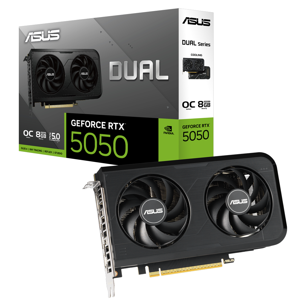 ASUS DUAL-RTX5050-O8G, 8Gb, 128Bit, GDDR6, 1xHDMI, 3xDP GAMING Ekran Kartı