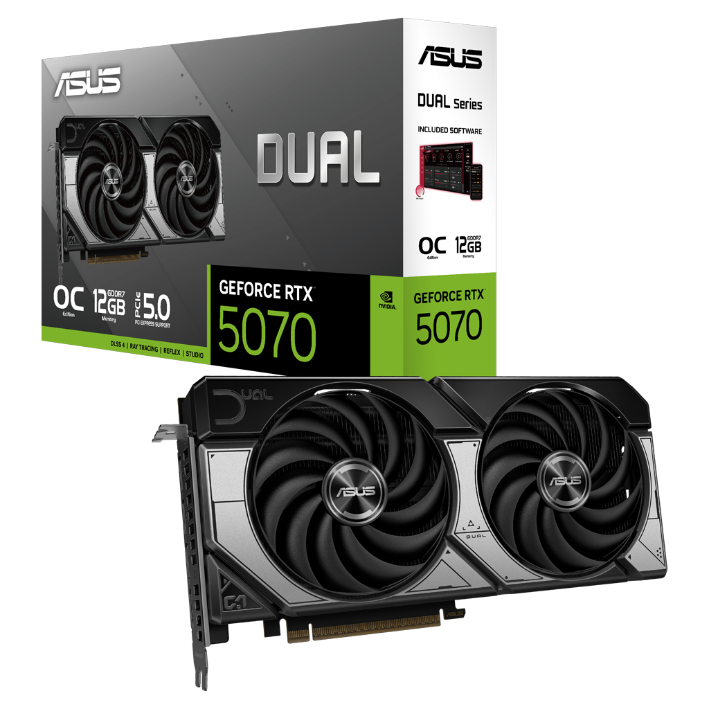 ASUS DUAL RTX5070-O12G, 12Gb, 192Bit, GDDR7, 1xHDMI, 3xDP GAMING Ekran Kartı