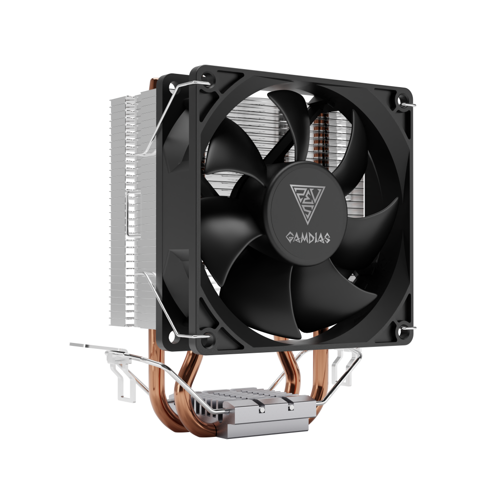GAMDIAS BOREAS E1-210 MONO, 92mm, CPU  Kule Tipi Hava Soğutma, Doğrudan Temas Teknolojisine Sahip 2 adet Gelişmiş Bakır Isı Borusu (AMD AM5 ve INTEL Tüm işlemciler ile uyumlu)