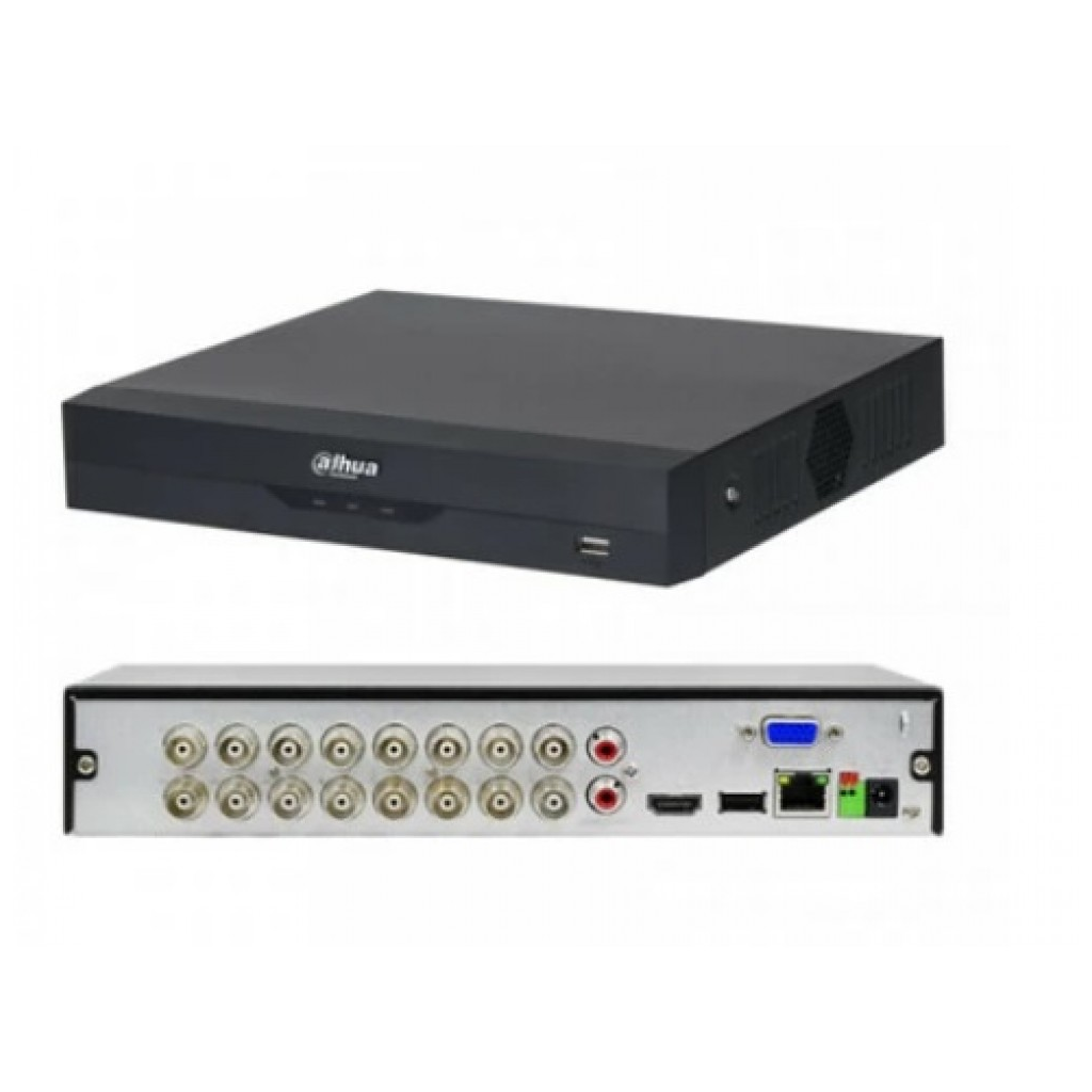 DAHUA XVR5116HS-5M-I3, 16 Kanal, 5Mpix H265+, 1 HDD, 5in1 DVR Cihazı