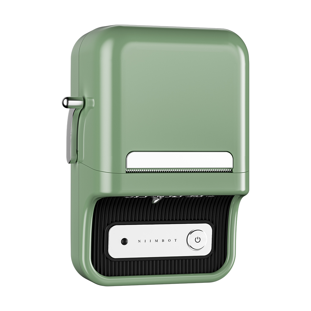 NIIMBOT B21S, Taşınabilir, Mürekkepsiz, Termal Etiket Yazıcı (Bluetooth, Type-C) Yeşil