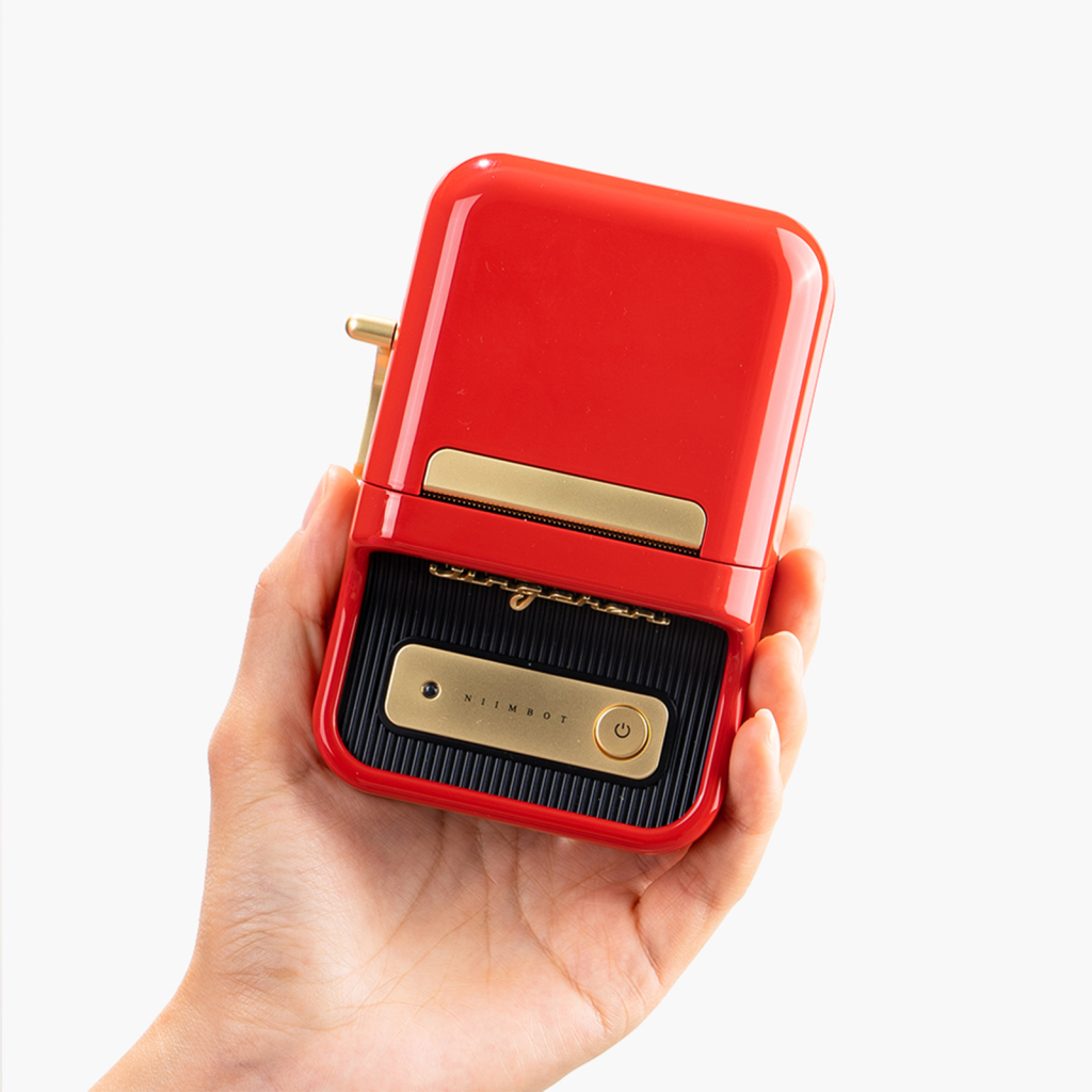 NIIMBOT B21S, Taşınabilir, Mürekkepsiz, Termal Etiket Yazıcı (Bluetooth, Type-C) Kırmızı