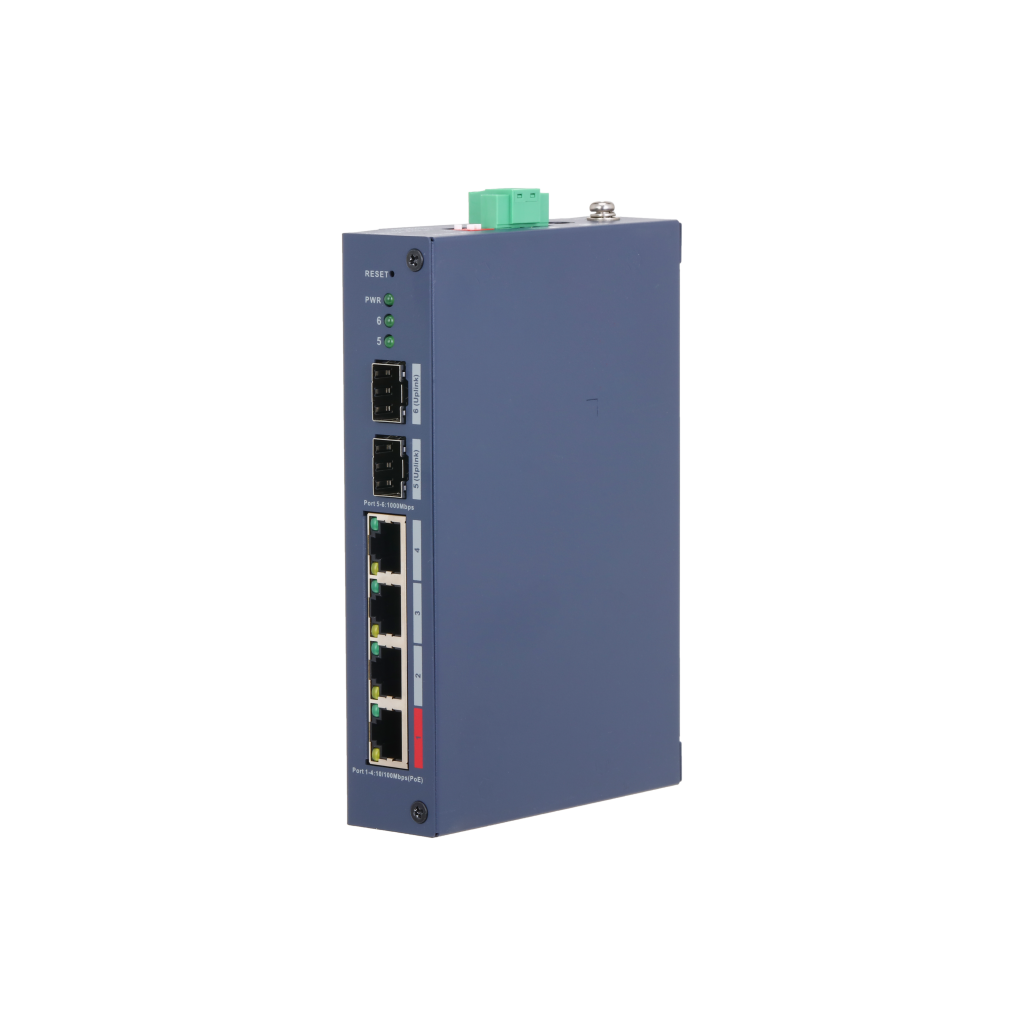 DAHUA CHS4206-4ET-90, 4 Port, Megabit, PoE 90W, 2 Port SFP, Cloud Yönetilebilir, Switch