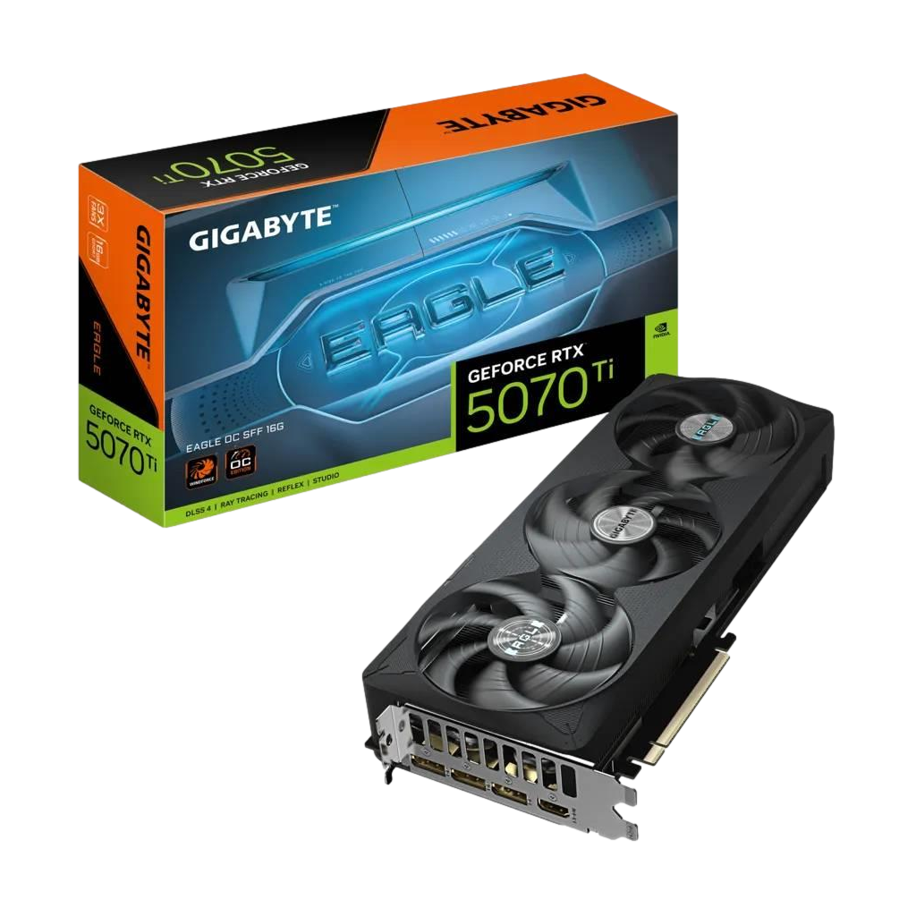 GIGABYTE GV-N507TEAGLE OC-16GD, RTX5070TI, EAGLE OC, 16Gb, GDDR7, 256BIT, 3 Fanlı, 1xHDMI, 3xDP, GAMING Ekran KARTI