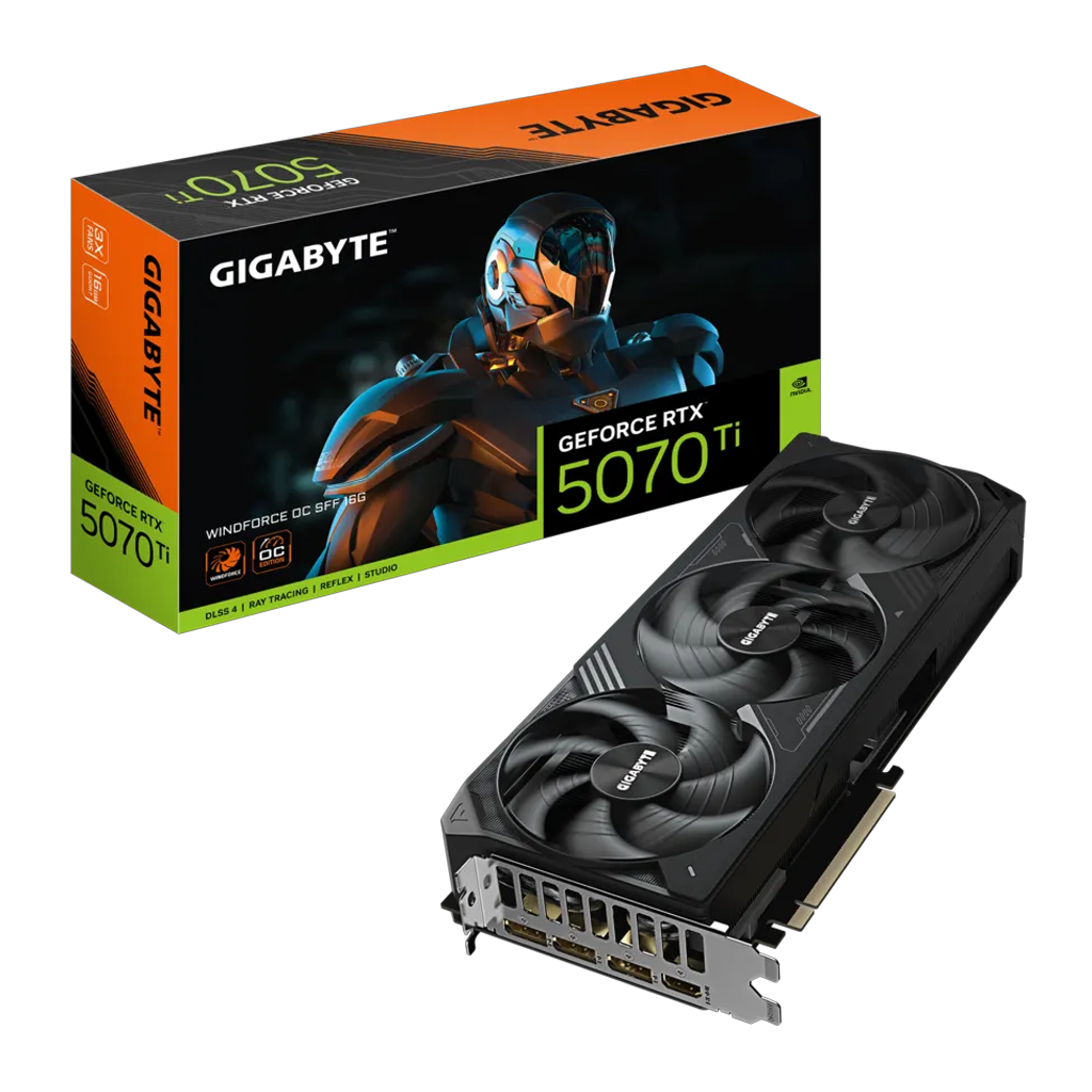 GIGABYTE GV-N507TWF3OC-16GD, RTX5070TI, WINDFORCE OC, 16Gb, GDDR7, 256BIT, 3 Fanlı, 1xHDMI, 3xDP, GAMING Ekran KARTI