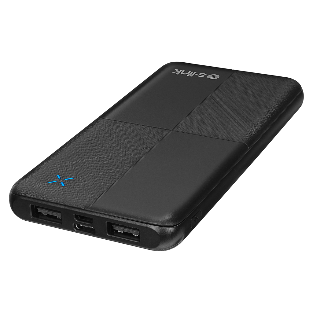 S-LINK IP-G12N, Siyah, 10.000mAh, 2xUSB, 1xMicro USB, 1xType-C, 4 LED Göstergeli, PowerBank