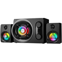 RAMPAGE RMS-G8,Antares, 25W, 2+1, Masaüstü, FM/BT/SD/USB, Rainbow Aydınlatma, Siyah Kasa, Speaker