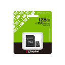 KINGSTON SDCS3/128GB, Canvas Select Plus Gen3 A1, 100Mb/s, MicroSD Kart Bellek (SD Adaptörlü)
