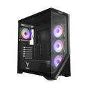 VENTO VG4202FLA ATX Tower, 750W 80+ Siyah,  Temperli Cam, RGB, Mesh, ATX GAMING KASA