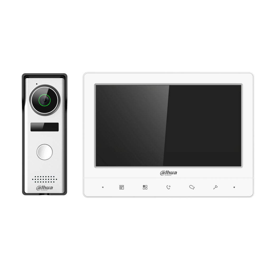 DAHUA KTA02, Analog Villa Tipi Görüntülü  İnterkom Kit, 7 inç TFT Ekran, 1,3Mp Kamera, Analog Villa Kit