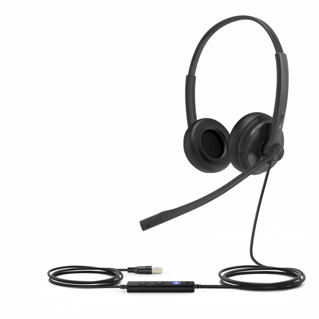 YEALINK UH34, Kablolu, Teams Uyumlu, 3,5mm Jac, USB-A, USB-C, Çift Taraflı, Gürültü Engelleyici, Çağrı Merkezi, Ofis, Toplantı, Microfonlu Kulaklık