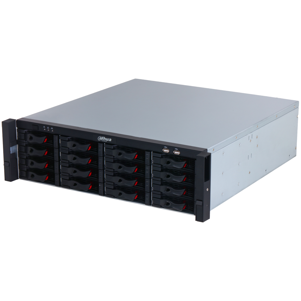 DAHUA  NVR616RH-128-XI, 128Kanal, 32Mpix, H265+, 16 HDD, 1080P Kayıt, 1280 Mbps Bant Genişliği, 4 Port 2500 Mbps LAN, RAID 0/1/5/6/10 NVR