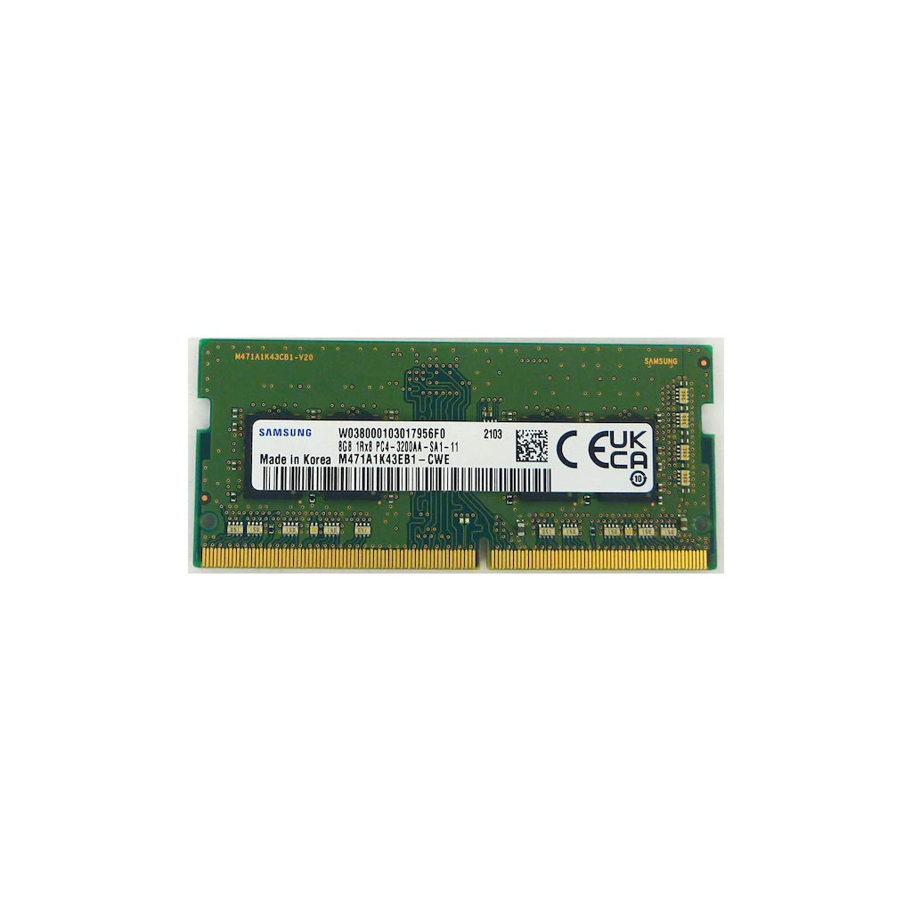 Samsung SAMSO3200/8, 8GB, DDR4, 3200MHz,  1.2V Notebook Ram (M471A1K43EB1-CWE)