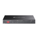 OMADA DS110GMP, 10 Port Gigabit,  8 Port Gigabit PoE+, 123W, 1 Port Combo Gigabit SFP, Yönetilemez, Metal Kasa Masaüstü Sessiz Switch