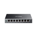 Omada ES208GP, 8 Port, Gigabit PoE+, 64W, Yönetilebilir, Metal Kasa Switch