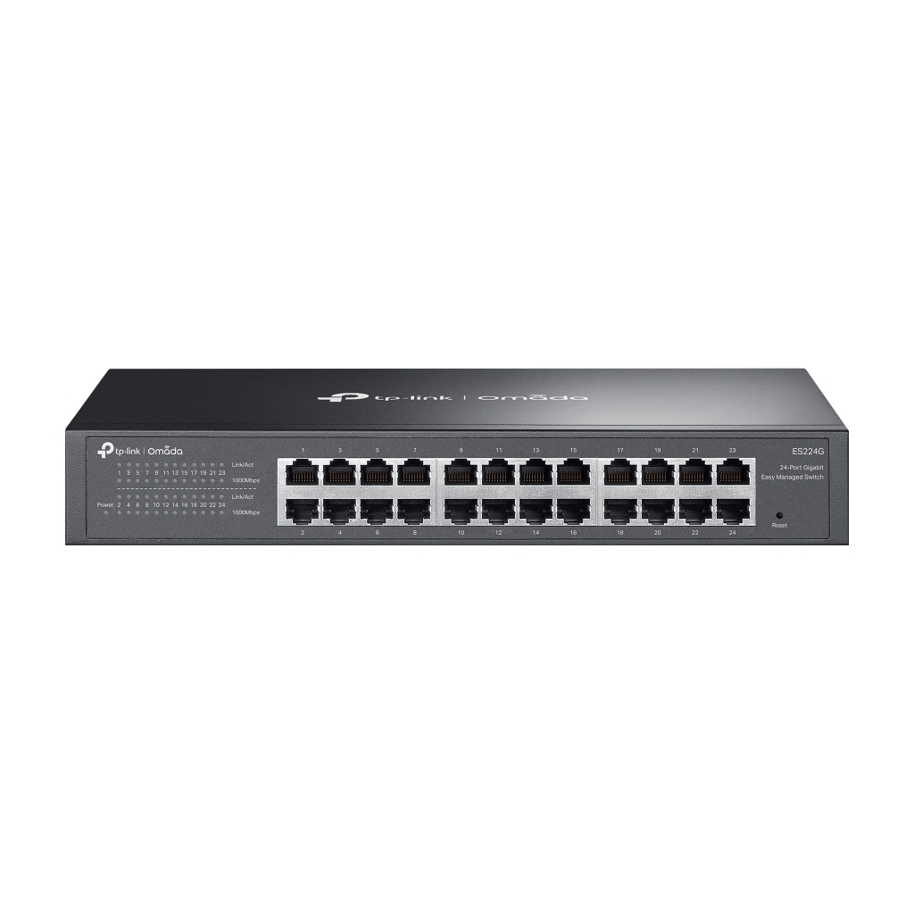 OMADA ES224G, 24 Port Gigabit,  Yönetilebilir, Metal Kasa Masaüstü/Vesa Switch