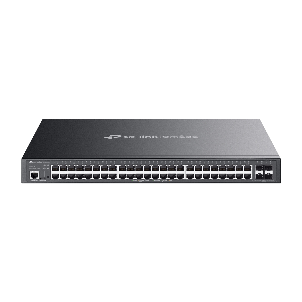 OMADA SG3452P, 48 Port Gigabit,  48 Port Gigabit PoE+, 384W, 4 Port SFP, L2+ Yönetilebilir, Rackmount Metal Kasa Switch