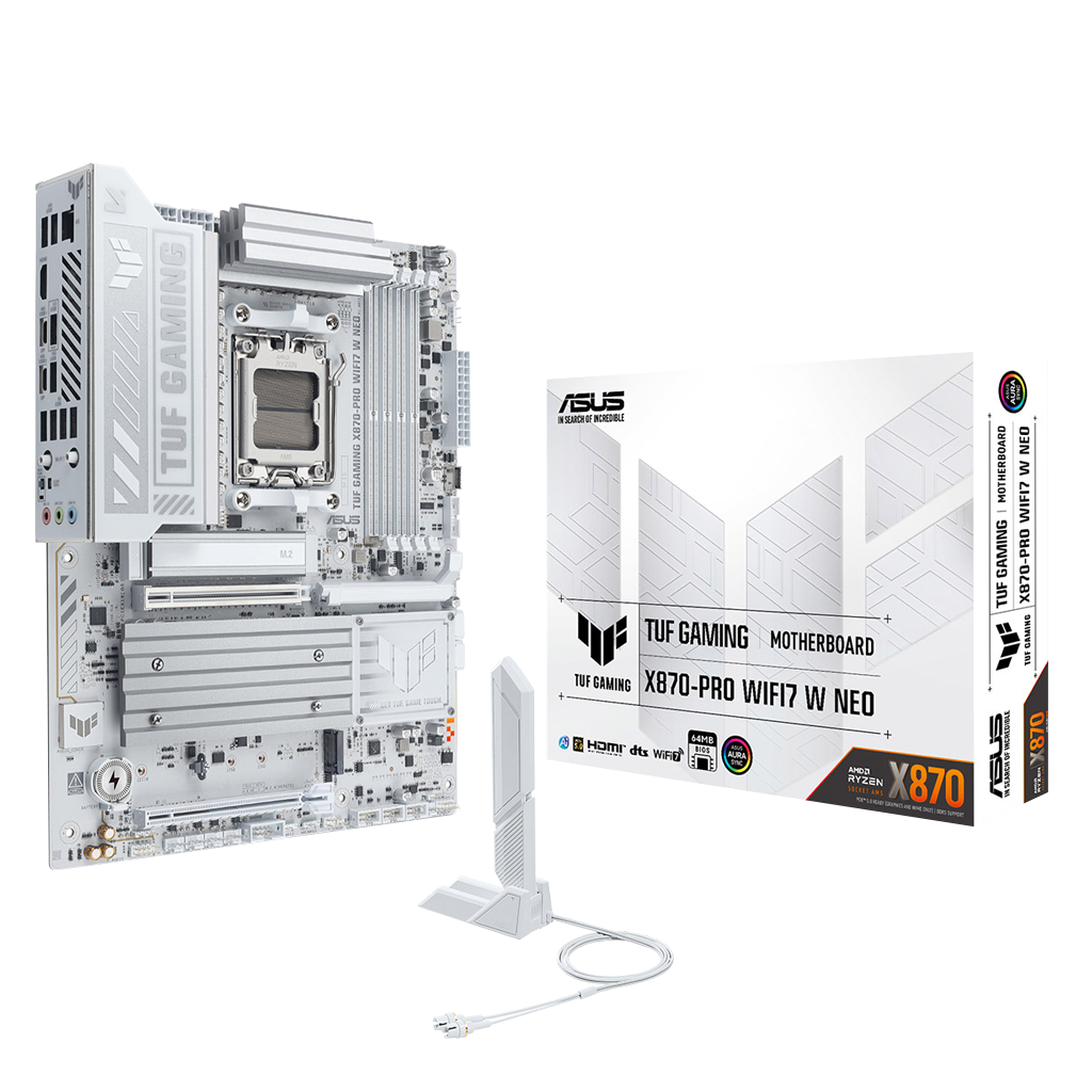 ASUS TUF GAMING B850-PRO WIFI7 W NEO, 4xDDR5, 3x M.2, HDMI, DP, Type-C, Wi-Fi 7, Bluetooth v5.4, AM5 Soket GAMING Anakart