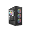 SAMA S40BK Black, H700BK 700W, 80 PLUS, Tempered Glass Panel, Mesh Ön Panel, Type-C, 4x120mm ARGB Fan, ATX, GAMING KASA