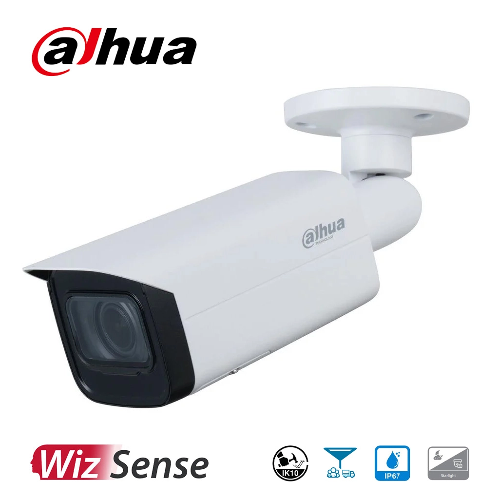 DAHUA IPC-HFW5442T-ASE,  4Mpix, 2,8mm Lens, H265+, Wizmind, 80Mt Gece Görüşü,  IP67, IK10, PoE Metal Kasa Bullet IP Kamera