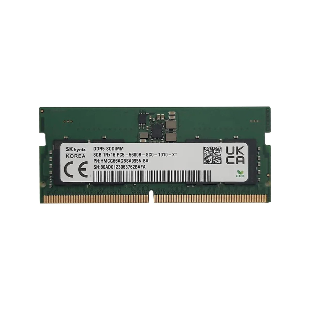 HYNIX HMCG66AGBSA092N, 8Gb, 5600Mhz, DDR5, Sodimm Notebook RAM, 1,1V, CL40