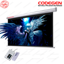 Codegen EX-18 MOTORLU PROJEKSİYON PERDESİ 180x180 Elektrikli Uzaktan Kumandalı (Arkası Siyah Fonlu - Duvar/Tavan Asılabilir)