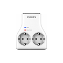 PHILIPS CHP7022W/62, 2li, Akım Korumalı Priz, 1140 Joules, (Beyaz)