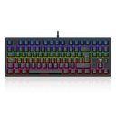 T-DAGGER T-TGK311-RD, BALI, USB Kablolu, Türkçe Q,  Rainbow Backlight, Red Mekanik Switch, 87 Tuşlu, Gaming Klavye