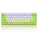 T-DAGGER T-TGK321WG-LIT, ARENA LITE, USB Kablolu, Türkçe Q, Rainbow Backlight, Red Mekanik Switch, 61 Tuşlu, Gaming Klavye (Yeşil Beyaz)