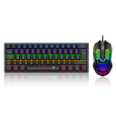 T-DAGGER T-TGS008-LIT, MAIN FORCE LITE, USB Kablolu, Türkçe Q, Rainbow Backlight, Red Mekanik Switch, 68 Tuşlu, Gaming Klavye ve RGB, 10.000DPI, Kablolu Mouse Set