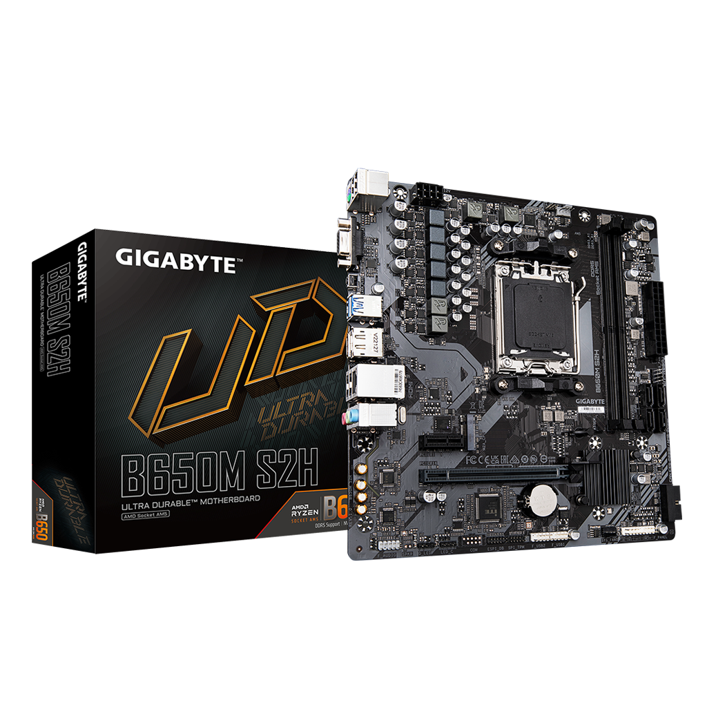GIGABYTE B650M S2H, rev.1.4, 2xDDR5, M.2, DP, HDMI, VGA, AM5 Soket GAMING Anakart