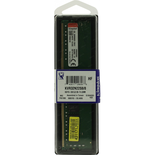 [KVR32N22S8-8] KINGSTON KVR32N22S8/8, 8Gb, 3200Mhz, DDR4, CL22, Desktop RAM
