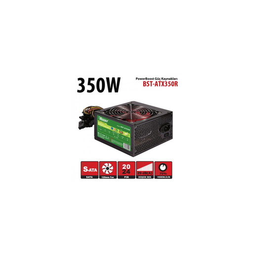 [BST-ATX350R] PowerBoost BST-ATX350R 350W, Sata, 12cm Fan,  BOX PSU