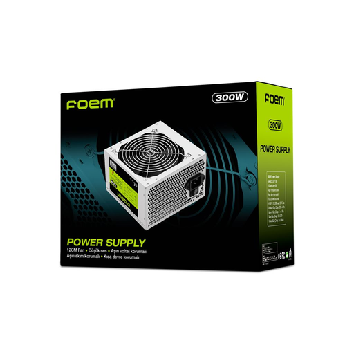 [G30F12] FOEM FPS-G30F12, 300W, 12cm Fan, Sata, ATX, Power Supply (PSU)