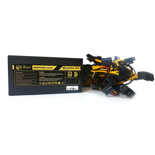 [MAXPOWER-2000W] HIPORT MAXPOWER, MX2000W, 2000W, GAMING, ATX, Power Supply (PSU)