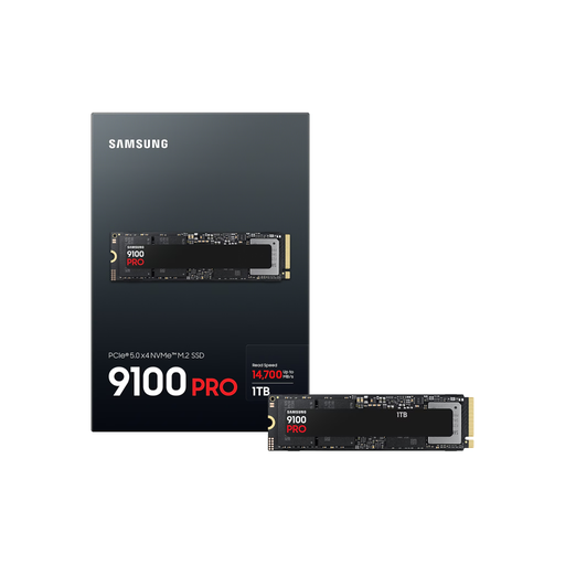 [MZ-VAP1T0BW] SAMSUNG MZ-VAP1T0BW, 9100 PRO, 1TB, 14700/13300, Gen5, NVMe PCIe M.2 2280, SSD (Türkiye Distribütörü Garantili)