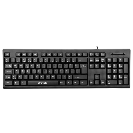 [KB-871U] EVEREST KB-871U, USB Kablolu, Türkçe Q,  Standart Klavye (Siyah)