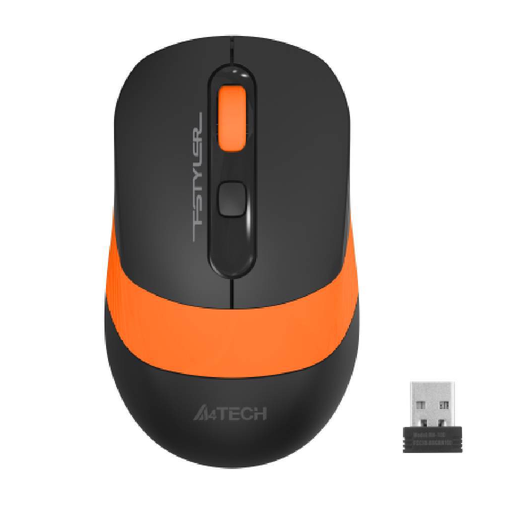 [FG10-TURUNCU] A4 TECH FG10 (Turuncu) FSTYLER 2,4Ghz Kablosuz Optik Mouse, 10-15Metre, 4 Buton, Nano Alıcı