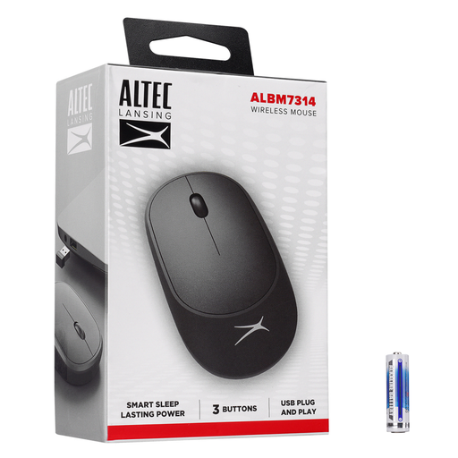 [ALBM7314-SIYAH] Altec Lansing ALBM7314, Siyah, 2.4GHz USB,  1200DPI, Kablosuz Optik Mouse