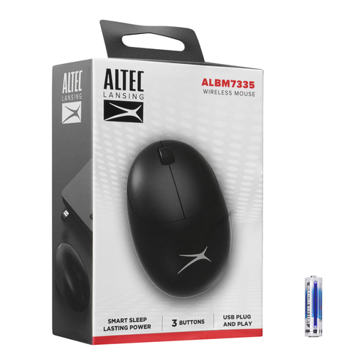 [ALBM7335-SIYAH] Altec Lansing ALBM7335, Siyah, 2.4GHz USB,  1200DPI, Kablosuz Optik Mouse