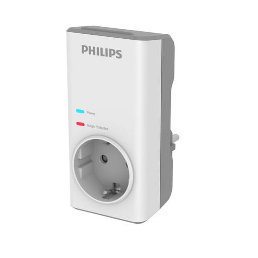 [CHP7010W-10] PHILIPS CHP7010W/10, Tekli, Akım Korumalı Priz, 1140 Joules, (Beyaz)