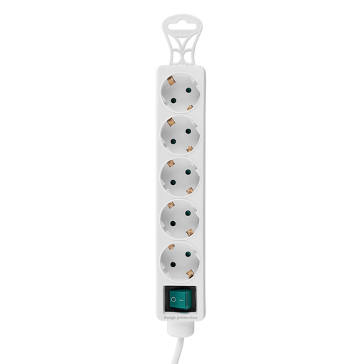 [SPG-F05] S-LINK SPG-F05, 5 Soket, Akım Korumalı Priz, 1.5Mt Kablo, 306 Joule (Beyaz)