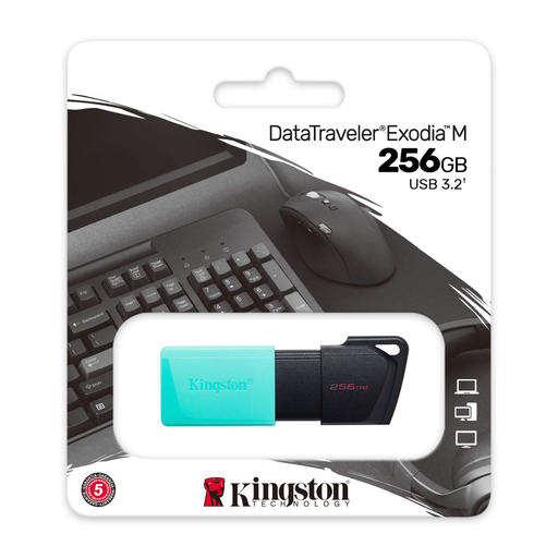 [DTXM-256GB] KINGSTON DTXM/256GB USB 3.2 DataTraveler Exodia Flash Bellek (Siyah-Yeşil)