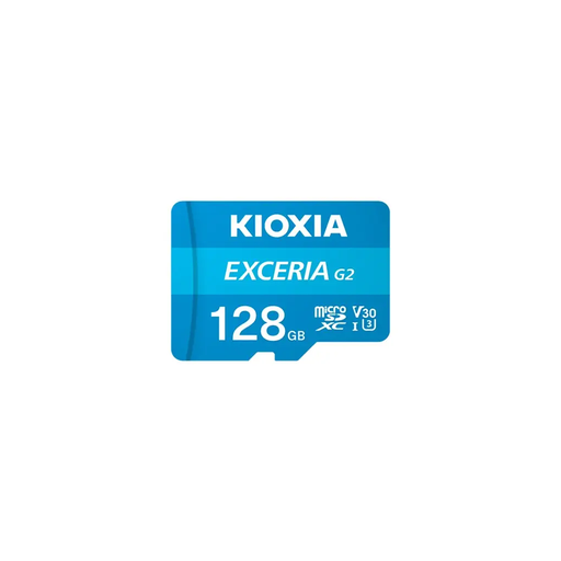 [LMEX2L128GG2] KIOXIA 128GB ExceriaG2, LMEX1L128GG2, U1 V30 4K, CL10, 100Mb/s, MicroSD Kart Bellek (SD Adaptörlü)