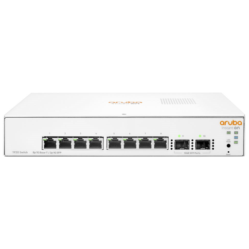 [JL680A] HP Aruba Instant On, JL680A, 1930-8G, 8Port, GigaBit, 2 Port Gigabit SFP, Yönetilebilir, Rack Mount Switch