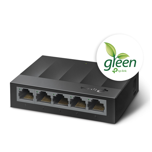 [LS1005G] TP-LINK LS1005G, Green Tech, 5Port, GigaBit, Yönetilemez, Masaüstü Switch